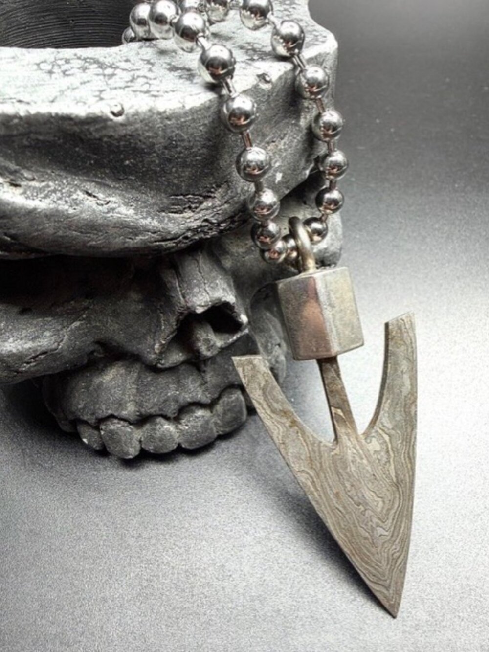 Arrow Head Stainless Steel Pendant Unisex Rocker Necklace